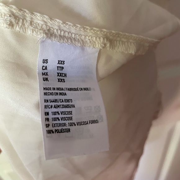 American Eagle Cream Spaghetti Strap Dress - Picture 4 of 4